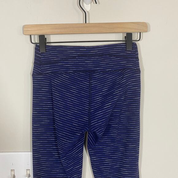 Lucy Heathered Navy Blue Full Length Legging Workout Pant Sz XS - Picture 9 of 10